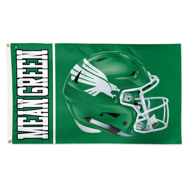 Bandera de casco de North Texas Mean Green - Deluxe 3' X 5'