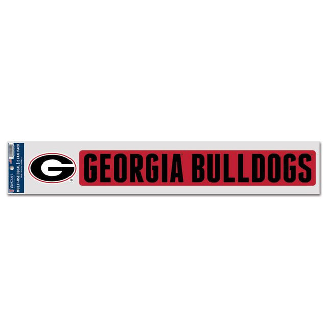 Georgia Bulldogs 2 PACK Fan Decals 3" x 17"