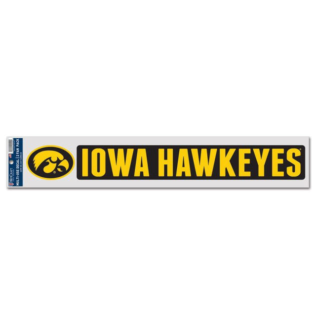 Calcomanías para fanáticos de Iowa Hawkeyes de 3" x 17"