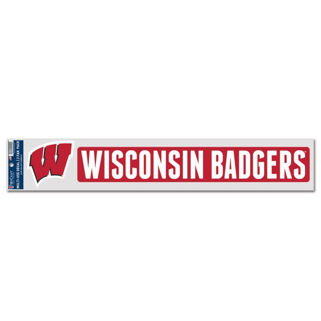 Wisconsin Badgers Fan Decals 3" x 17"