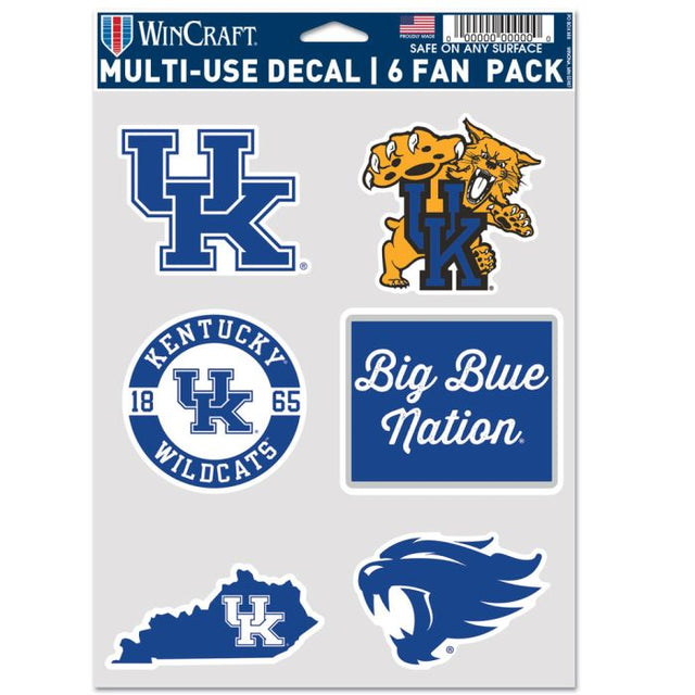 Kentucky Wildcats STATE SHAPE Multi Use 6 Fan Pack