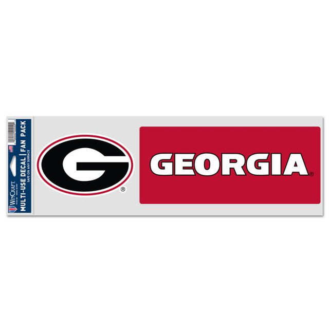 Georgia Bulldogs 2 PACK Fan Decals 3.75" x 12"