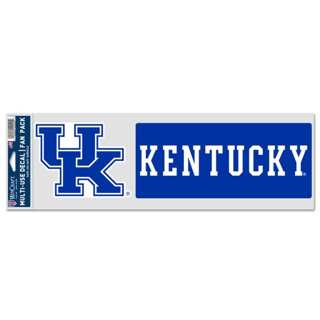 Paquete de 2 calcomanías para fanáticos de Kentucky Wildcats, 3,75" x 12"