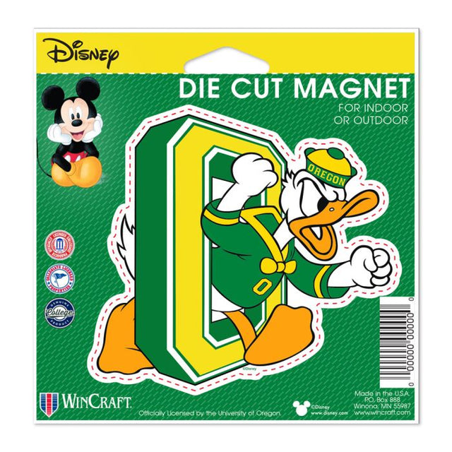 Oregon Ducks DONALD DUCK Die Cut Magnet 4.5" x 6"