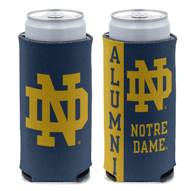 Nevera delgada de 12 oz con diseño de Notre Dame Fighting Irish N/D ALUMNI