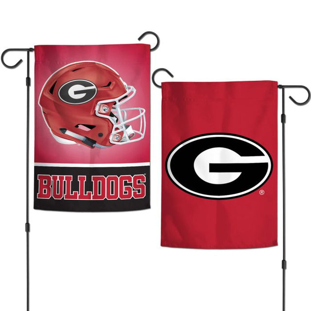 Georgia Bulldogs HELMET Garden Flags 2 sided 12.5" x 18"