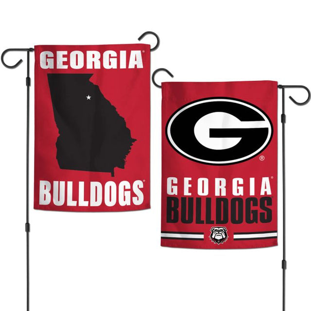 Banderas de jardín con la bandera de Georgia Bulldogs, de 2 lados, 12,5" x 18"