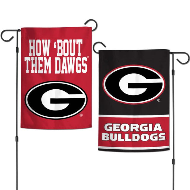 Georgia Bulldogs SLOGAN Garden Flags 2 sided 12.5" x 18"