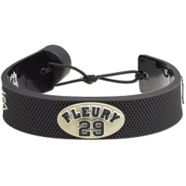 Pulsera de color del equipo de los Pittsburgh Penguins Jersey Marc-Andre Fleury Design CO