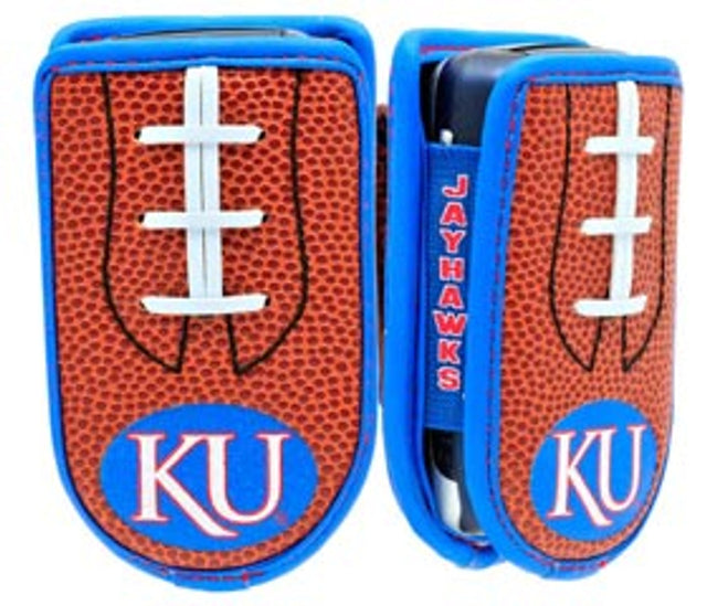 Estuche para teléfono celular con el clásico diseño de fútbol de los Kansas Jayhawks