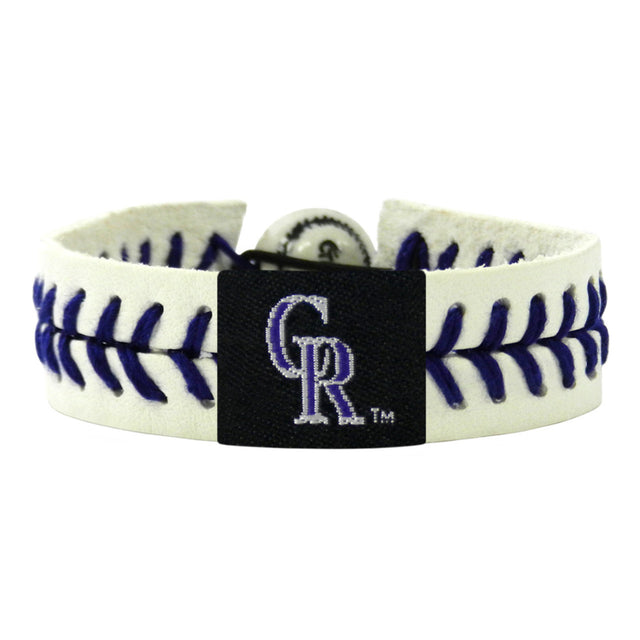 Pulsera de béisbol genuina de Colorado Rockies color lavanda