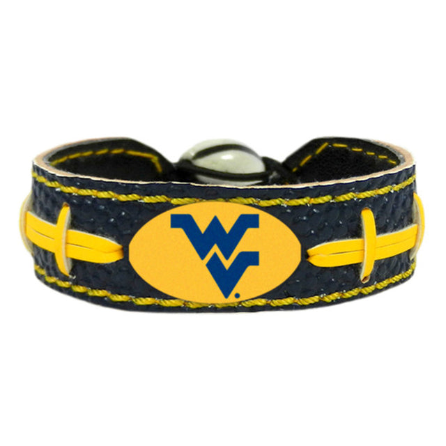 Pulsera de color del equipo de fútbol de West Virginia Mountaineers CO