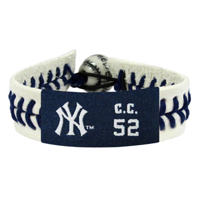 Pulsera de béisbol genuina de los Yankees de Nueva York CC Sabathia CO