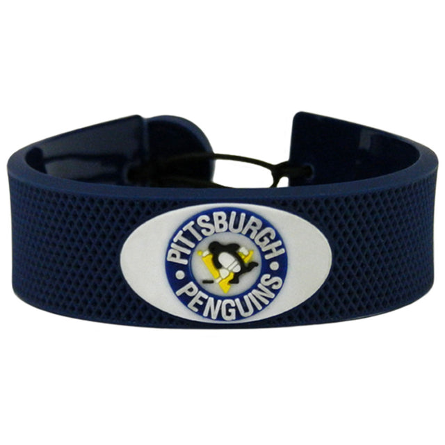 Pulsera de los Pittsburgh Penguins con el logotipo vintage del equipo de hockey sobre colores