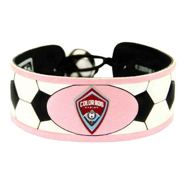 Pulsera de fútbol rosa de Colorado Rapids CO