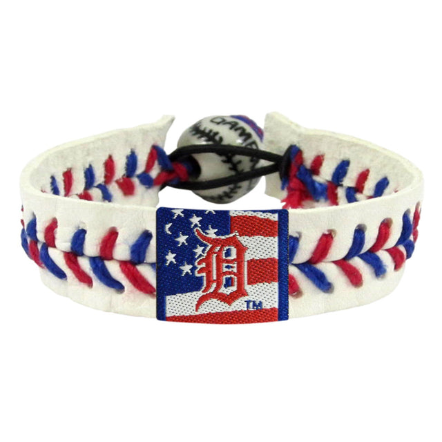 Pulsera de los Tigres de Detroit con estrellas y rayas de béisbol CO