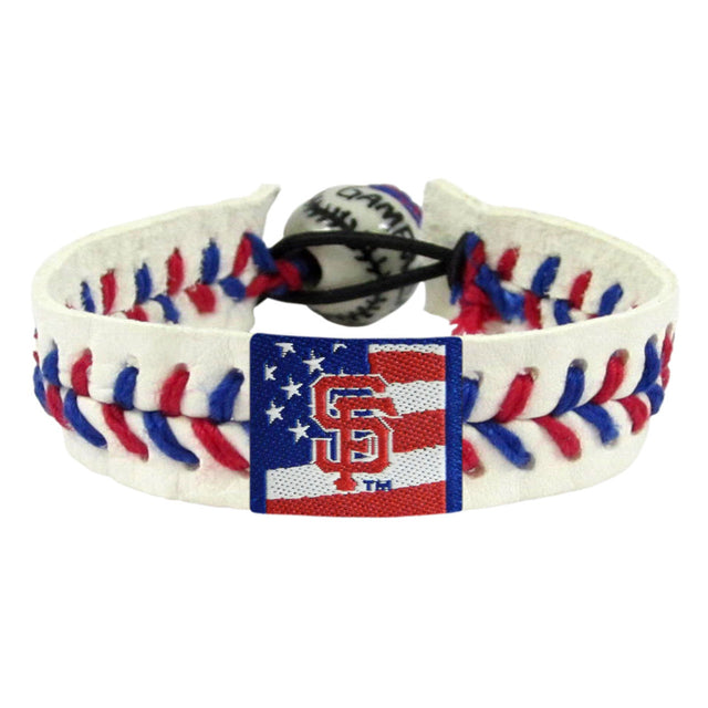 Pulsera de los Gigantes de San Francisco con estrellas y rayas Baseball CO