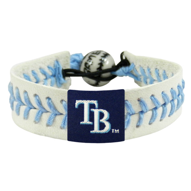 Pulsera de los Tampa Bay Rays con pelota de béisbol genuina de color azul claro CO