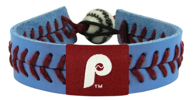 Pulsera de los Philadelphia Phillies con el logotipo retro de béisbol en color del equipo P