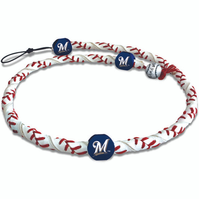 Collar de los Cerveceros de Milwaukee Cuerda congelada clásica Béisbol CO