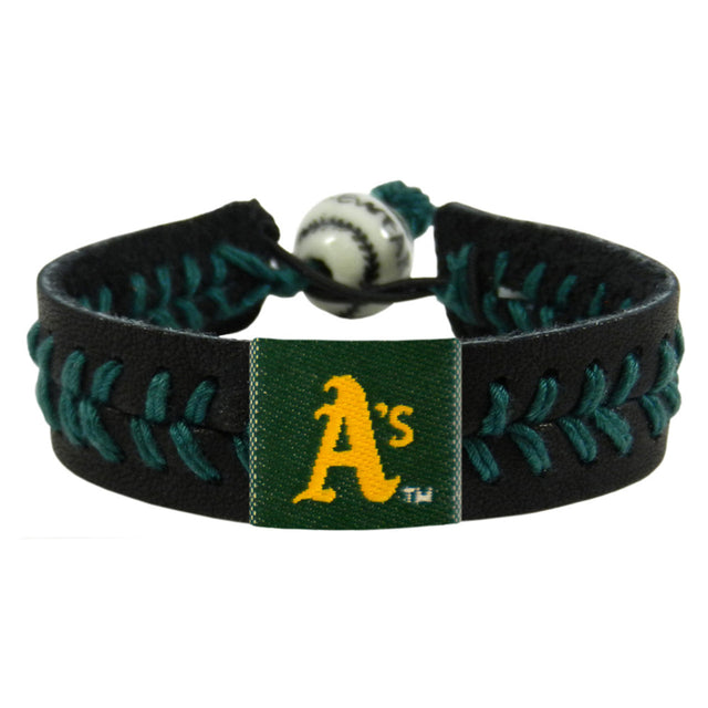 Pulsera de los Atléticos de Oakland Color del equipo Béisbol Negro CO