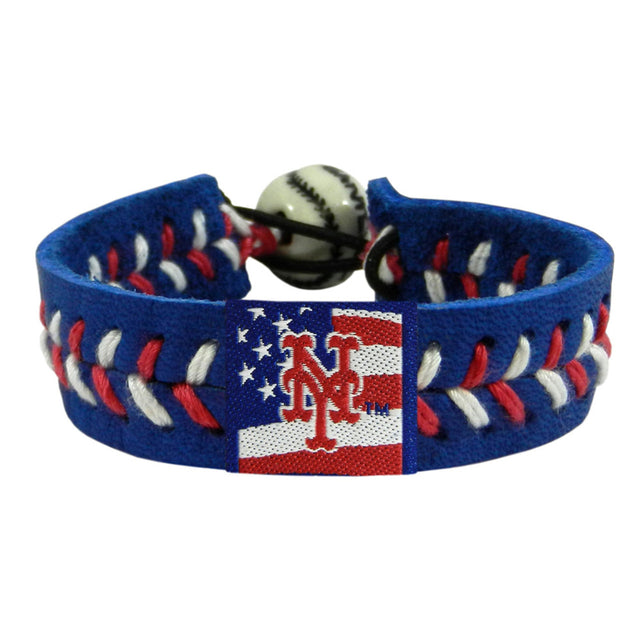 Pulsera de los Mets de Nueva York con estrellas y rayas de colores del equipo de béisbol CO