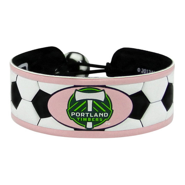 Pulsera de fútbol rosa de Portland Timbers