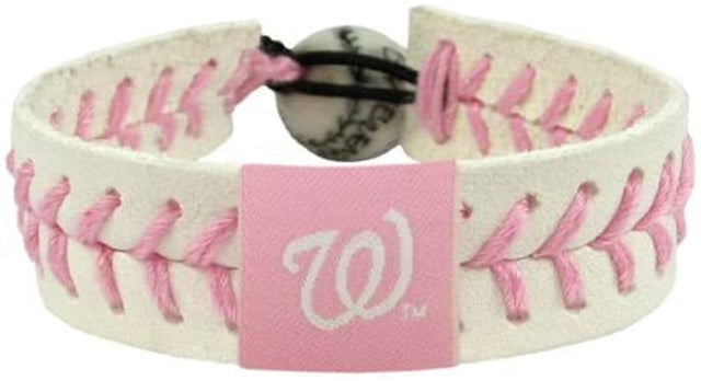 Pulsera de béisbol rosa de los Washington Nationals CO