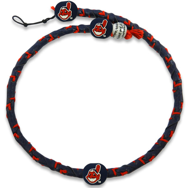 Collar de los Cleveland Indians con cuerda congelada, color del equipo de béisbol CO