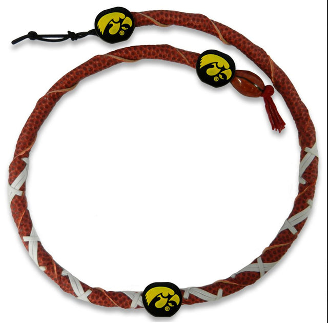 Collar de Iowa Hawkeyes con espiral de fútbol CO