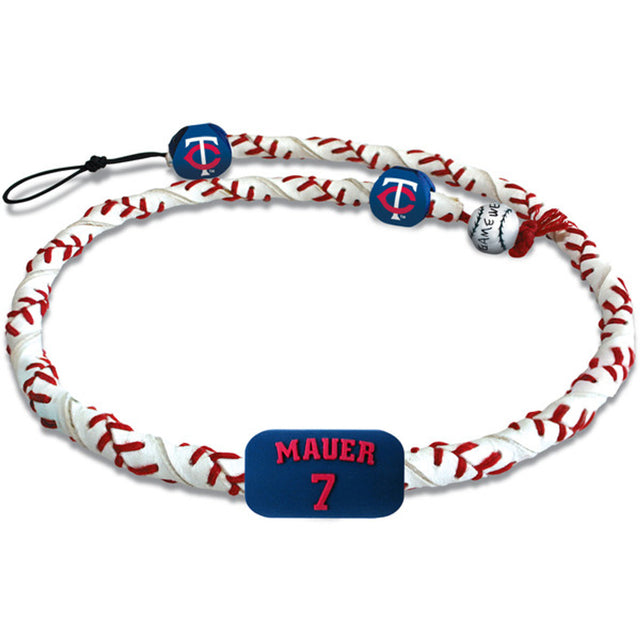 Collar de los Minnesota Twins Cuerda congelada Béisbol clásico Joe Mauer CO