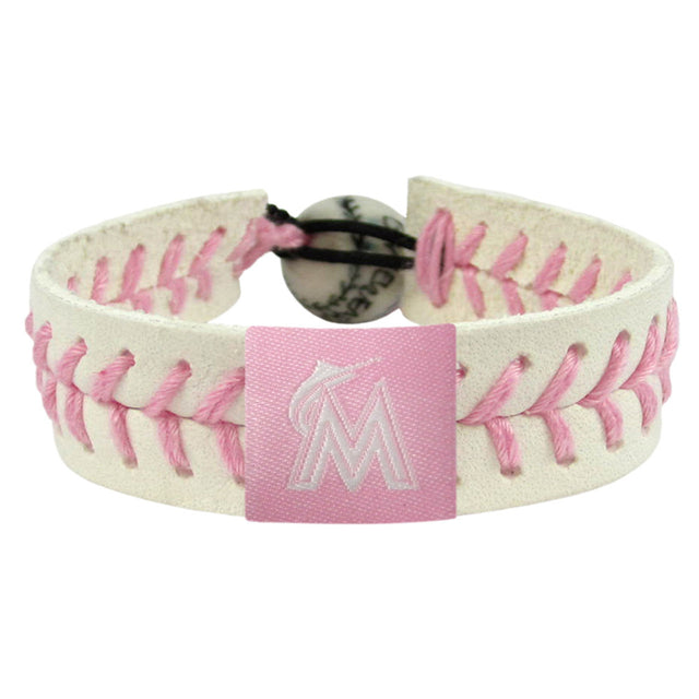 Pulsera de béisbol rosa de los Miami Marlins CO