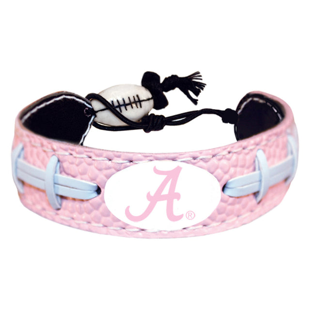 Pulsera Alabama Crimson Tide con el logotipo de fútbol rosa A