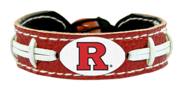 Pulsera de fútbol con los colores del equipo de los Rutgers Scarlet Knights