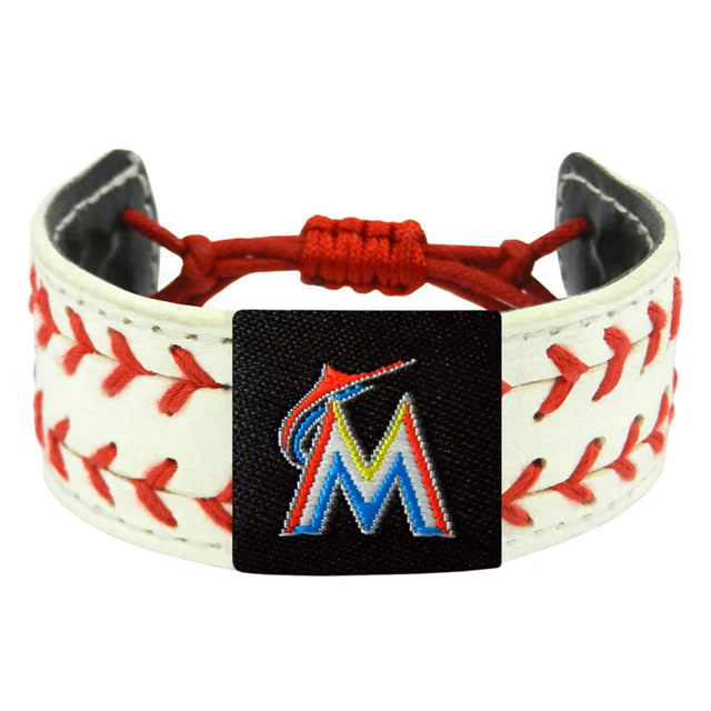 Pulsera clásica de los Miami Marlins con dos costuras CO