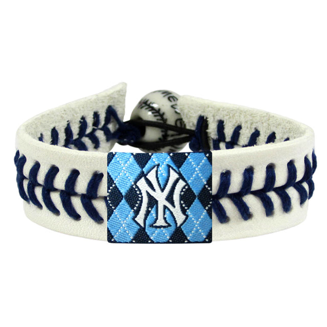 Pulsera de béisbol genuina de los Yankees de Nueva York Argyle CO