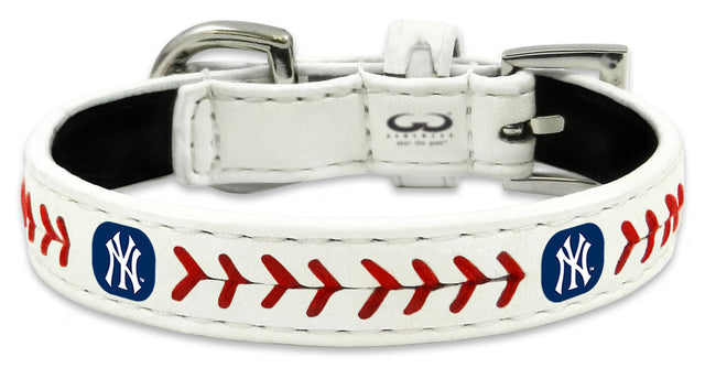 Collar para mascota de los Yankees de Nueva York, clásico, de cuero, tamaño de béisbol, juguete CO