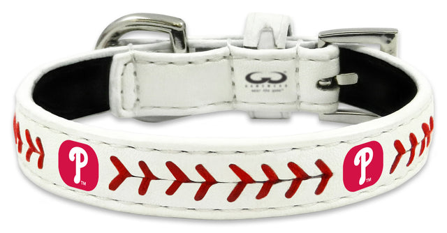 Collar para mascota de los Philadelphia Phillies, juguete clásico de béisbol de cuero, tamaño CO