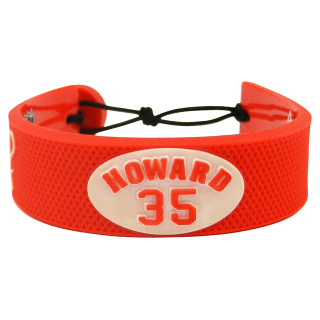 Pulsera de color del equipo de los Detroit Red Wings con diseño de Jimmy Howard