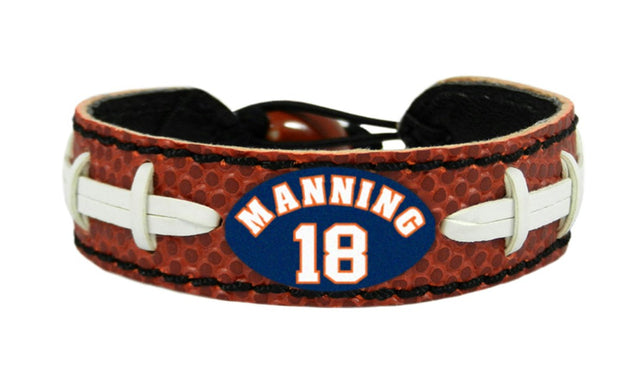 Pulsera clásica de fútbol de los Denver Broncos, diseño de Peyton Manning CO