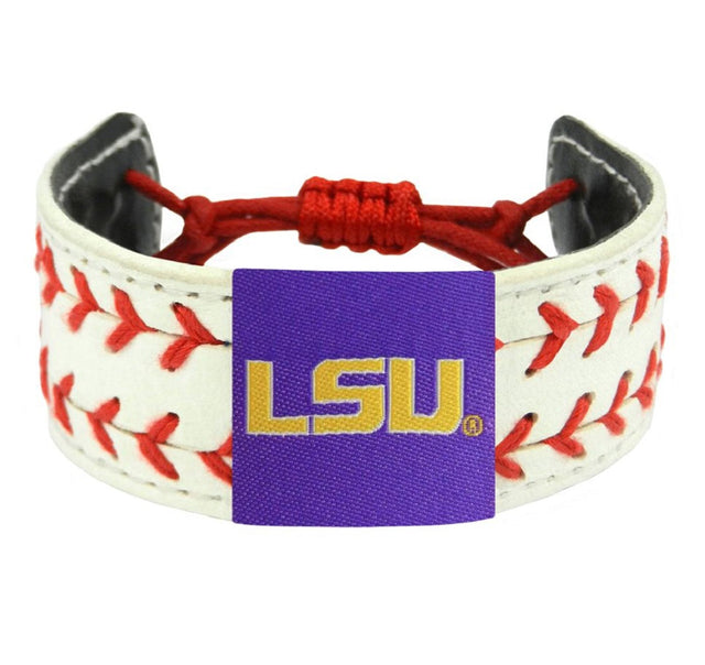 Pulsera clásica de béisbol de dos costuras de los LSU Tigers CO