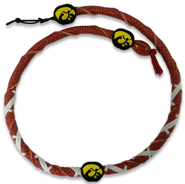 Collar de los Iowa Hawkeyes con espiral de fútbol clásico CO