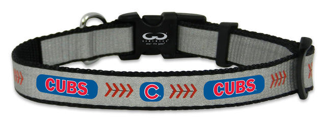 Collar reflectante para mascotas de los Chicago Cubs, talla pequeña, con pelota de béisbol