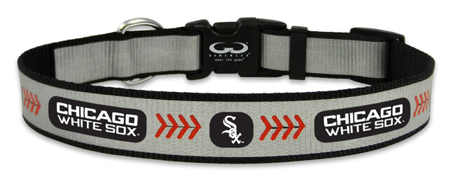 Collar reflectante para mascotas de los Chicago White Sox, talla grande, de béisbol