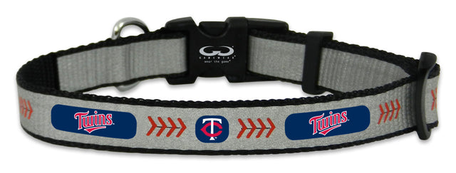 Collar reflectante para mascotas de los Minnesota Twins, talla pequeña, con pelota de béisbol