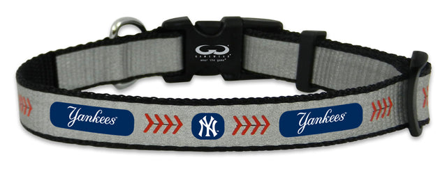 Collar para mascota de los Yankees de Nueva York, juguete reflectante de tamaño béisbol