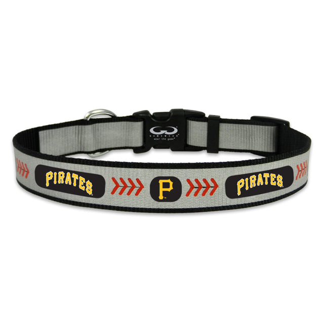 Collar reflectante para mascotas de los Piratas de Pittsburgh, talla grande, con pelota de béisbol