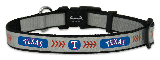 Collar reflectante para mascotas de los Texas Rangers, tamaño pelota de béisbol