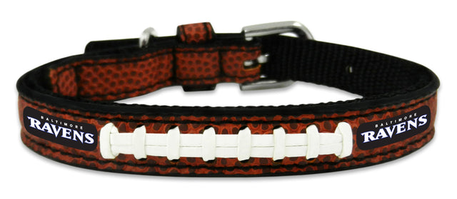 Collar para mascota de los Baltimore Ravens, clásico, de cuero, tamaño de fútbol, ​​juguete CO