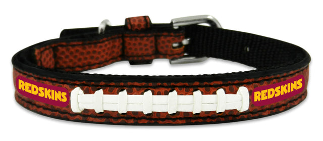 Washington Redskins Pet Collar Leather Classic Football Size Toy CO